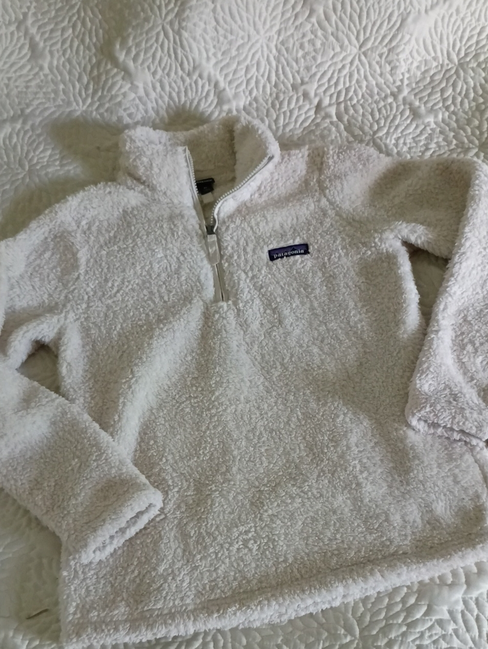 Patagonia Los Gatos 1/4-zip Sherpa pullover Cream Women's XS